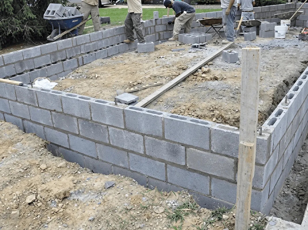 Professionals building a foundation with blocks in Lakeland, FL